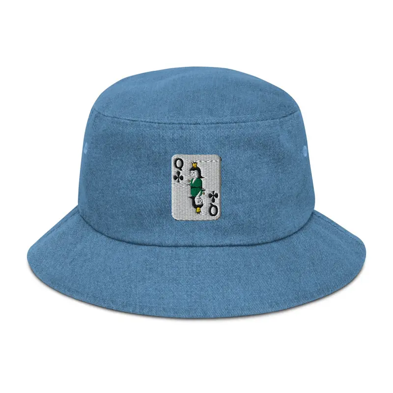 Queen of Clubs Denim Hat