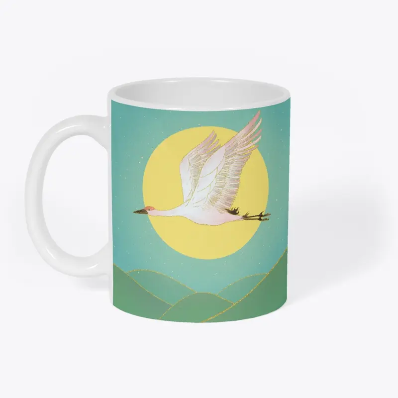 Flying crane Coffee Mug